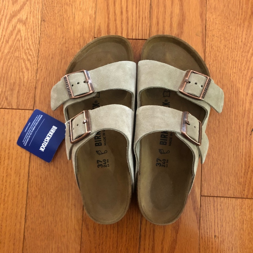 Taupe Birkenstock Sandals (Arizona style)